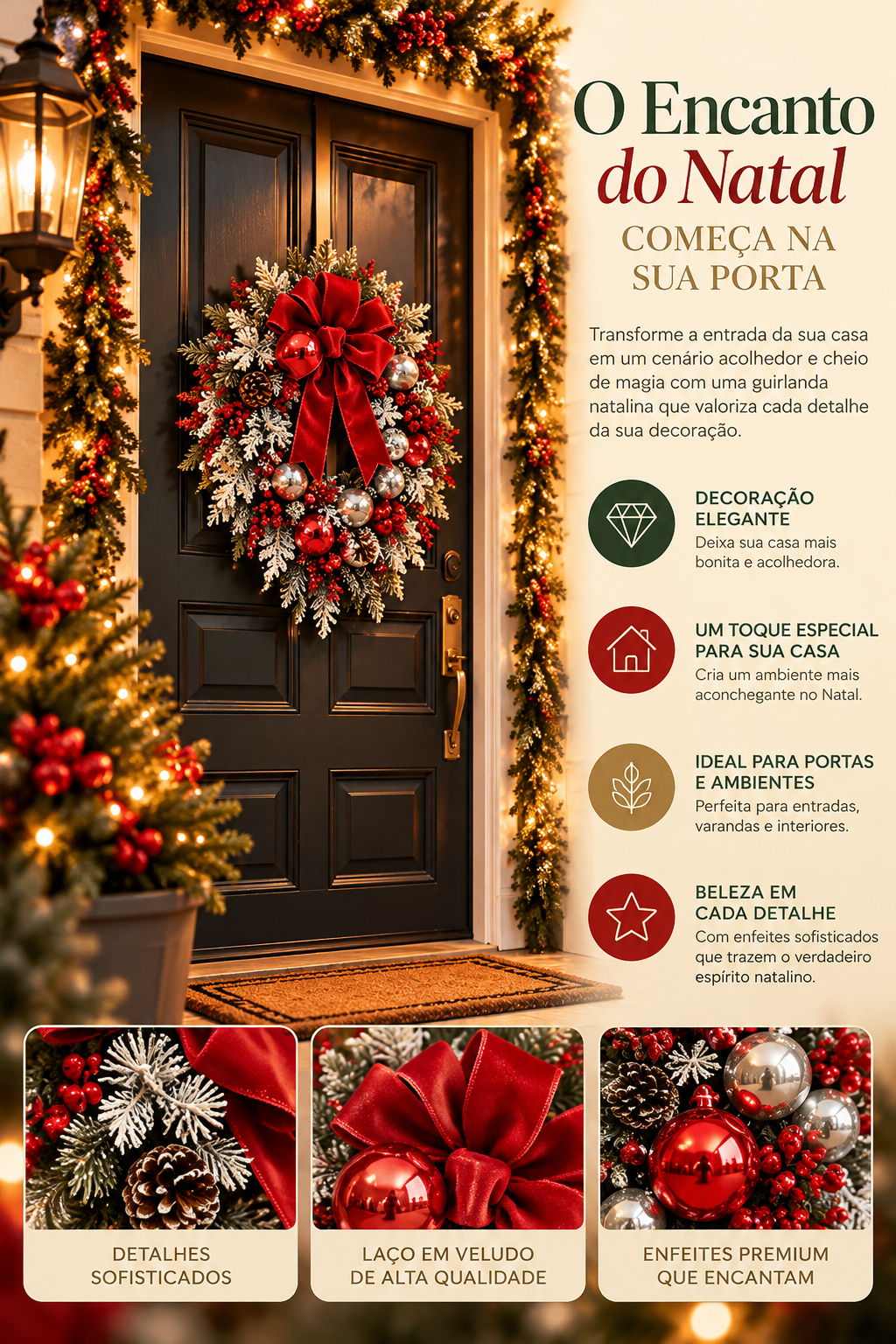 Encanto natalino na sua porta